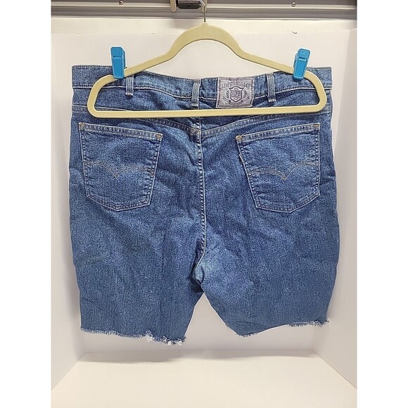 Vtg LEVI'S Jeans Silver Medal Distressed Gray Tab Cut Off Shorts Sz‎ 40 - Picture 2 of 16